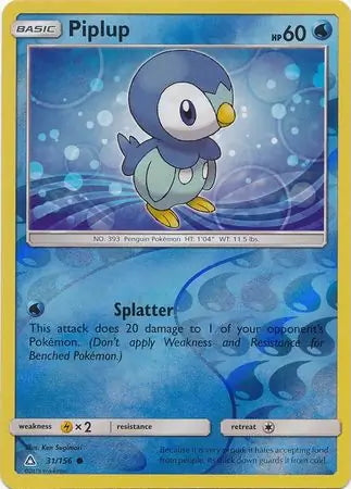 Ultra Prism Piplup #31/156 reverse holo